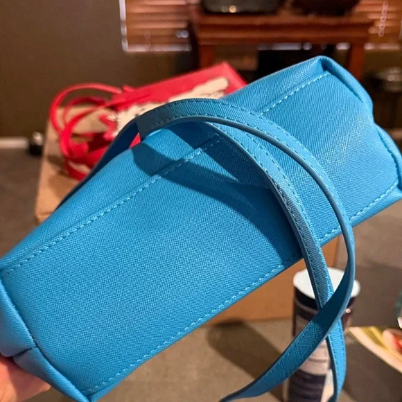 Marc Tetro Blue Dog Print Women's Bag and Cardholder Set - Picture 5 of 5